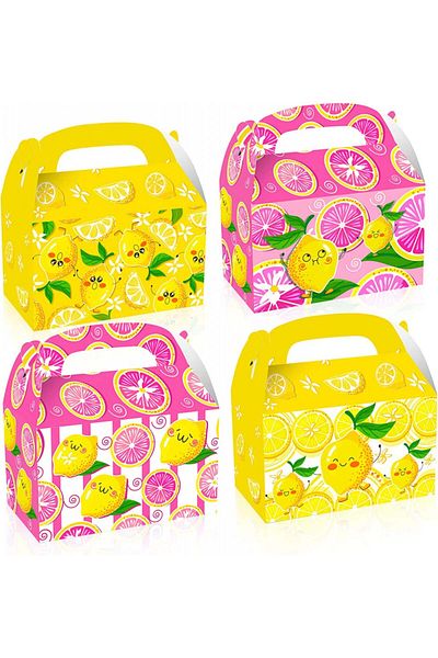 JeVenis Set of 12 JeVenis cake boxes, cardboard, multicolor, 16 x 9.5 x 9.5 cm