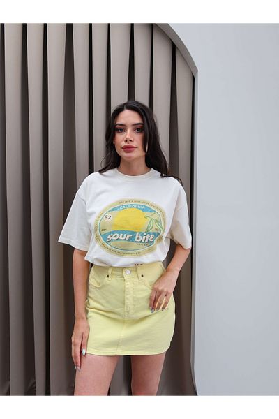 ESRAHELVACI Μπλουζάκι με στάμπα Juicy Lemon