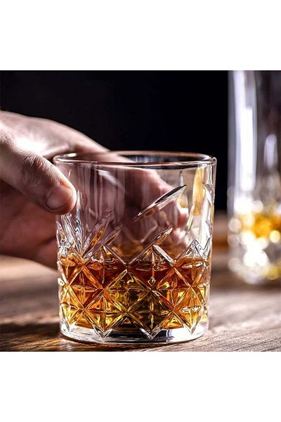 SkySnow Set de 2 pahare de whisky SkySnow, sticlă, transparente, 8,5 x 9 cm, 340 ml