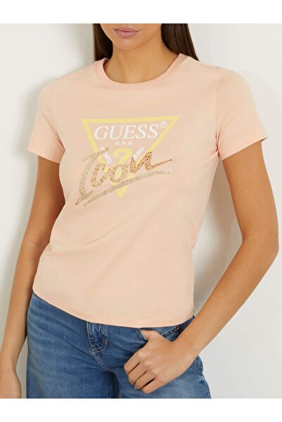 Guess Εικονίδιο γυναικείο μπλουζάκι κανονικής εφαρμογής