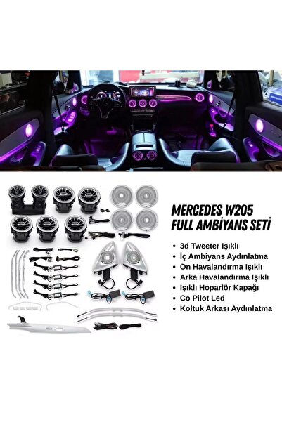 Genel Markalar MERCEDES W205 ÖZEL TRİM UYUMLU AMBIYANS SETİ