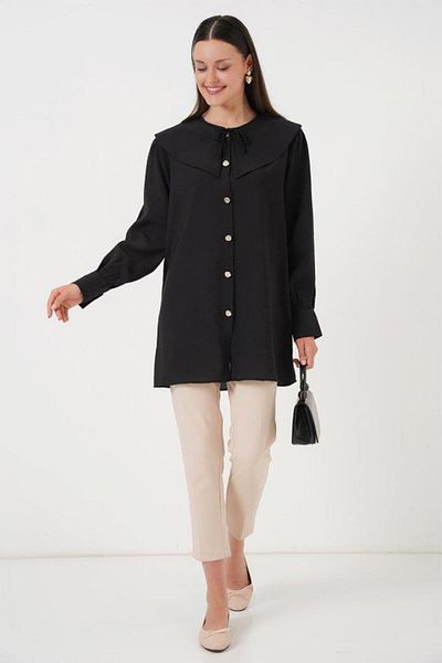 Aymood Baby Collar Long Tunic 5967 - Black