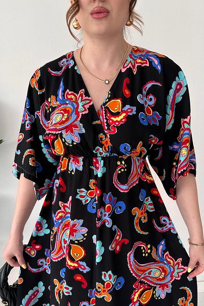 MaziButik Macau Bat Dress Black