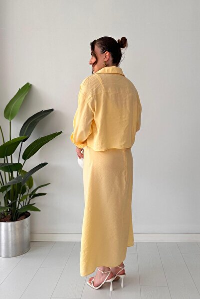 MaziButik Gömlek-Elbise Takım Sarı