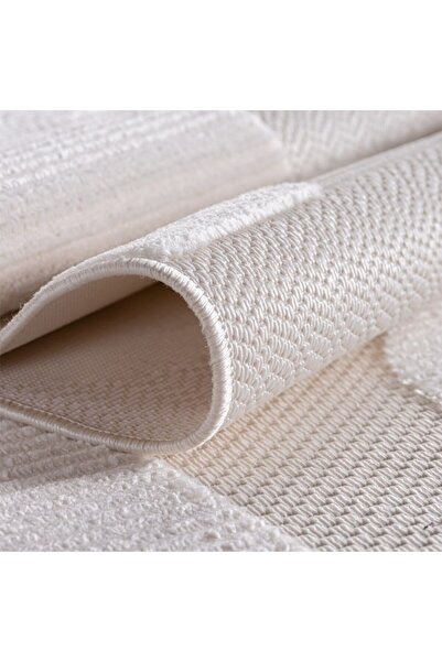 Karpetica Doha Modern Bohem Geometri Krem Renkli Sisal Dokuma Halı