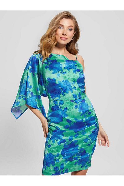Guess Rochie de damă standard albastră cu guler polo W4GK79WF1T2-P7OZ