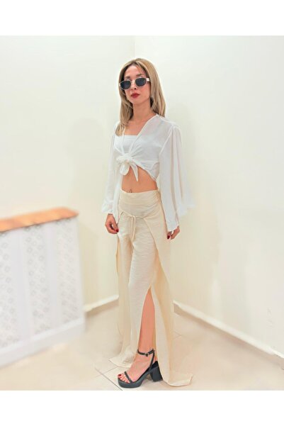fiabafashion BOHEM MODEL YIRTMAÇLI PANTALON