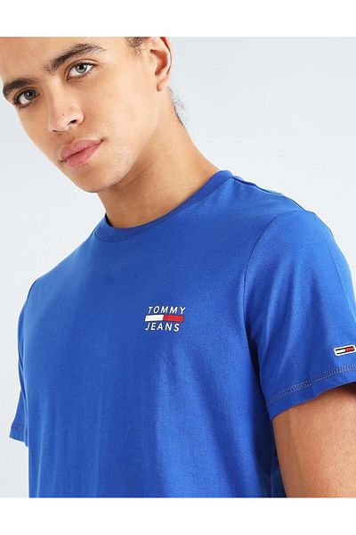 Tommy Jeans chest logo t shirt blue