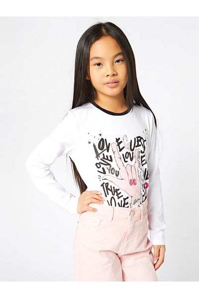 Guess Ls Girl's Regular Fit T-Shirt