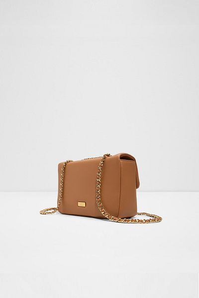 Aldo Nellyne - Women's Faux Leather Camel Flip Lock Closure Medium Size Crossbody Bag