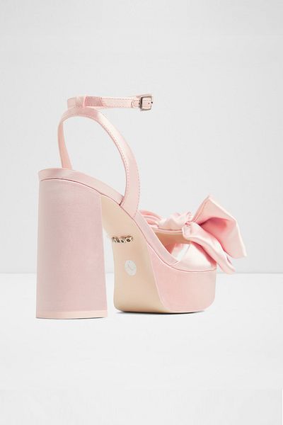 Aldo Stepsistersheel - Women's Textile Light Pink Block Heeled Sandals