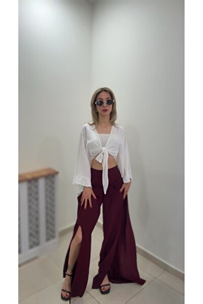 fiabafashion BOHEM MODEL YIRTMAÇLI PANTALON