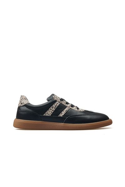 Mammamia Women's Genuine Leather Casual Shoes 25Y D25Ya-7320 Z Black Leopard