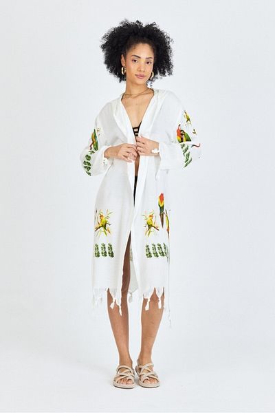 Mulberry Γυναικείο μπουρνούζι Samira Bamboo Printed Organic