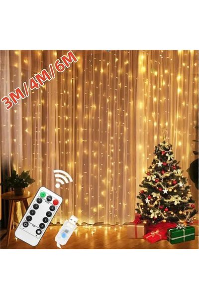 Choice 3Mx2M Warm White 6x3M/3x3m Curtain Garland on The Window USB Power Fairy Lights Festoon with Remote
