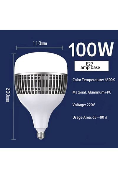 Choice 100W 1PC 11X20CM Super Power E27 LED Bulb Luminaire Garage Light 220V For House For Home Lighting 10