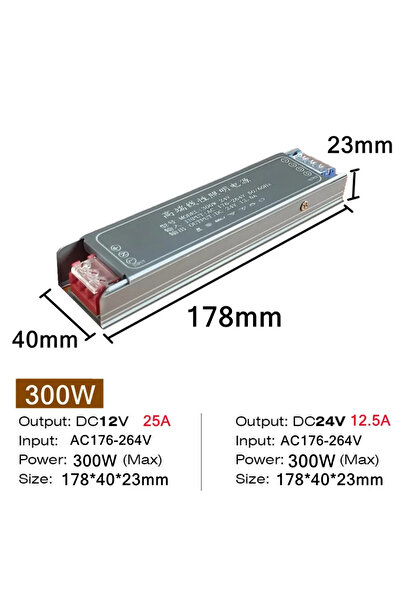 Choice 24V 300W DC 12V 24V Switching Power Supply AC176-264V LED Light Driver Power Adapter 60W 100W 200W 3
