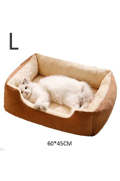 Choice Light Brown-L Bed for Cats Pet Products Cushions Kitten Goods Accessories Dog All Houses Supplies Th