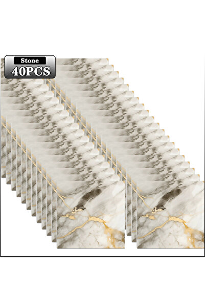 Choice حجر - 40 قطعة 10-40 قطعة ملصقات أرضية ذاتية اللصق على شكل رخامي سميكة ...