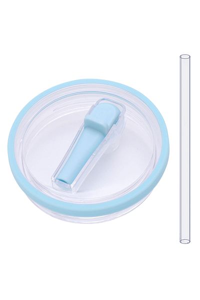 Choice Light Blue Reusable 40Oz Tumbler Cover Splash Resistant Replaceble Tumbler Flip Straw Lid Reusable S