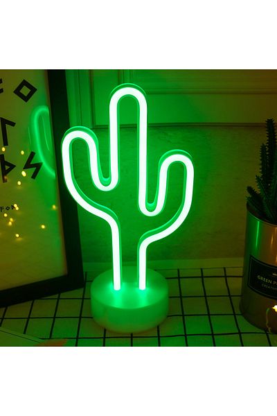 Choice 0-5W Desktop Cactus Vibrant neon lights, battery/USB power supply, bedroom, birthday, wedding, Chris