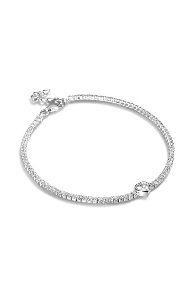 Joy of Jade Camila Kalpli Suyolu Bileklik, 18 Ayar Rodyum Kaplama (925 Ayar G...