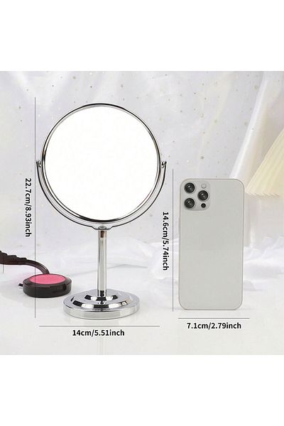 Choice 5in-Silvery 3/4/5in Double-Side Makeup Mirror With 2X Magnification Clear Reflection And Easy To Car