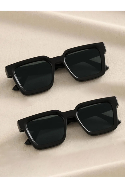 Choice YC1138-BK2 2/3 قطع نظارات شمسية أنيقة بإطار مربع للنساء والرجال للقياد...