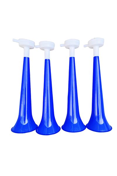 Choice 4pcs blue 4pcs Football Cheer Horns Stadium Soccer Ball Cheerleading Party Supplies Crisp Sound Kids