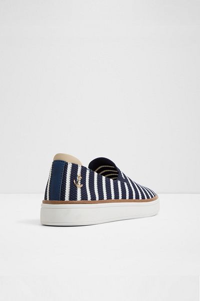 Aldo Allıvıan - Pantofi de damă din material textil bleumarin cu talpă plată din cauciuc