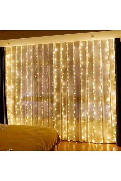 Choice USB-3Mx1M 100LEDs Warm Light 3/4/6m Curtain LED String Lights Garland USB Festoon Remote Control Fai