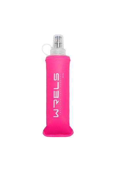 Choice pink-250ml 1pc150ml/250ml/500ml Outdoor Collapsible Silicone Bite Size Water Bottle Running Camping