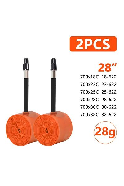 Choice 700c 45mm 2PCs ThinkRider 2PCS Ultralight 28g Bike Inner Tube 700X18 25 28 Road Bicycle TPU Material