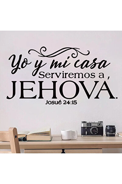 Choice black Beautiful Jehova Teamwork Text Wall Sticker Decoration for Bed R...