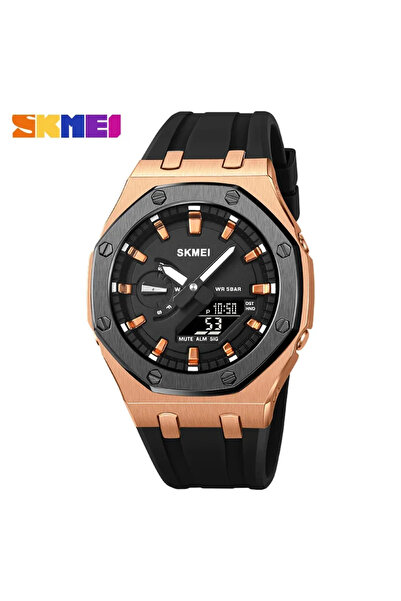 Choice1 rose gold-black SKMEI 2243 Men's Watch Student Electronic Watch Multi functional Sports Waterproof N