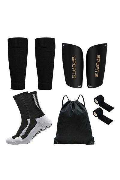 Choice 5-04set-Black 5PCS Set Teenagers Football Bag Soccer Socks Grip Men Sport Socks Soccer Leg Cover Sh