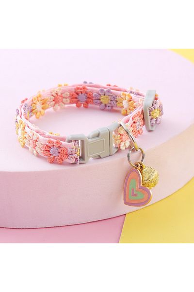 Choice 1PC C Pet Collar With Bell Cartoon Footprint Colorful Dog Puppy Kitten Collar Adjustable Safety Bell