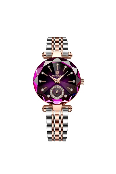 Choice ساعة يد نسائية فاخرة أنيقة من الفولاذ المقاوم للصدأ مقاومة للماء 719 ذ...