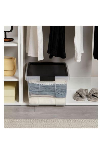 Tatay Hinged Handle Multipurpose Stackable Storage Box with Lid 35 Liter