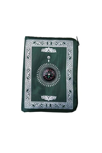 Choice سجادة صلاة صينية 60×100 سم، خضراء داكنة، مصنوعة من البوليستر، قابلة لل...