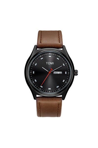 Choice ساعة تومي للرجال باللون البني والأسود، ساعة كوارتز عصرية كاجوال للرجال والنساء