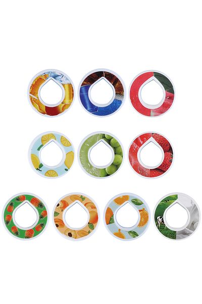 Choice 10PCS 7-10Pc Fruit Scent Pods Air Scent Fruit Flavour 0 Sugar Up plastic Water Drink Bottle Flawour