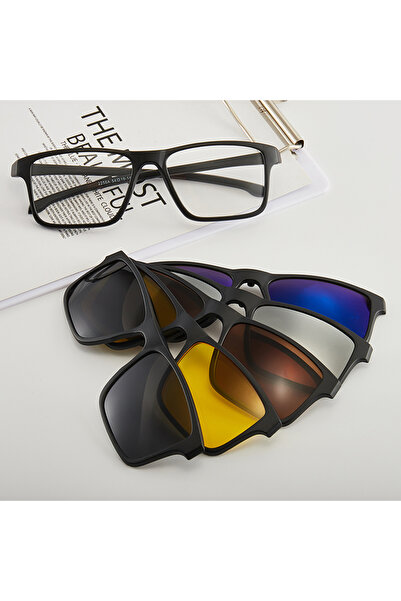 Choice 2258A 6 In 1 Men Women Polarized Optical Magnetic Sunglasses Clip Magn...