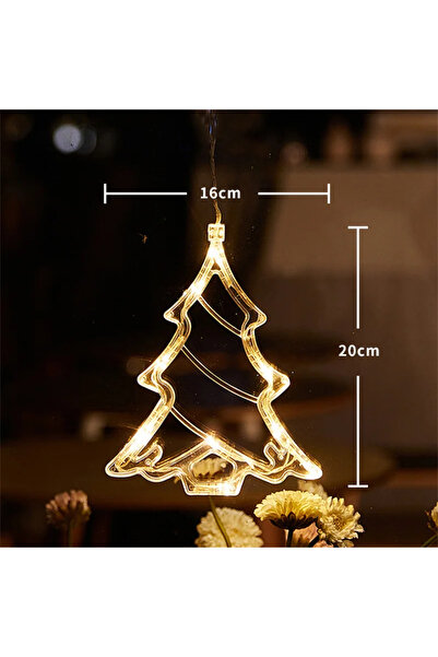 Choice شجرة عيد الميلاد، ضوء LED، ندفة الثلج، سانتا كلوز، زينة نافذة تعمل بال...