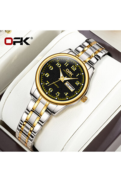 Choice ساعة يس النسائية باللون الذهبي والأسود OPK 8110 للنساء ساعة كوارتز مقا...