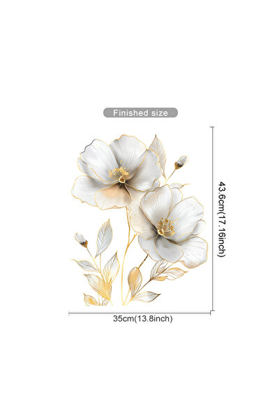 Choice SL3575A ملصق حائط على شكل زهرة جميلة لغرفة المعيشة وديكورات خلفية لغرف...