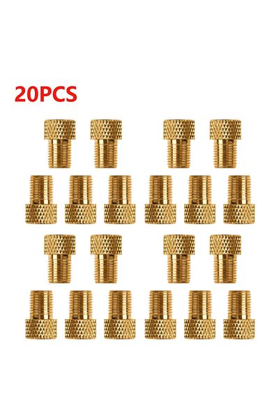 Choice 20PCS Gold 4/5/10/20pcs Presta To Schrader Adaptors Aluminum Alloy Tire Valve Connectors Copper Bike