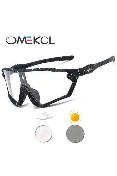 Choice Mcb5 Omekol Brand Uv400 Safety Goggles Photochromic Cycling Glasses Men Women Bike Bicycle Mtb Eyewe