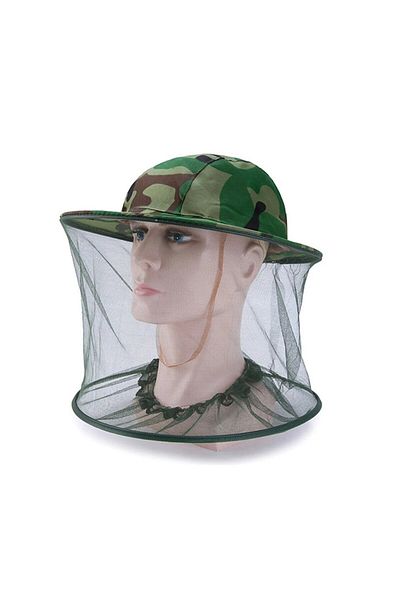 Choice Camouflage Net Mesh Face Protector Cap Insect Bee Mosquito Resistance Sun Fish Hat