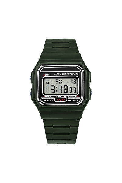 Choice ساعة يد إلكترونية رقمية LED للنساء باللون الأخضر العسكري الأكثر مبيعًا متعددة الوظائف للاستخدام في الهواء الطلق وبسيطة للرجال